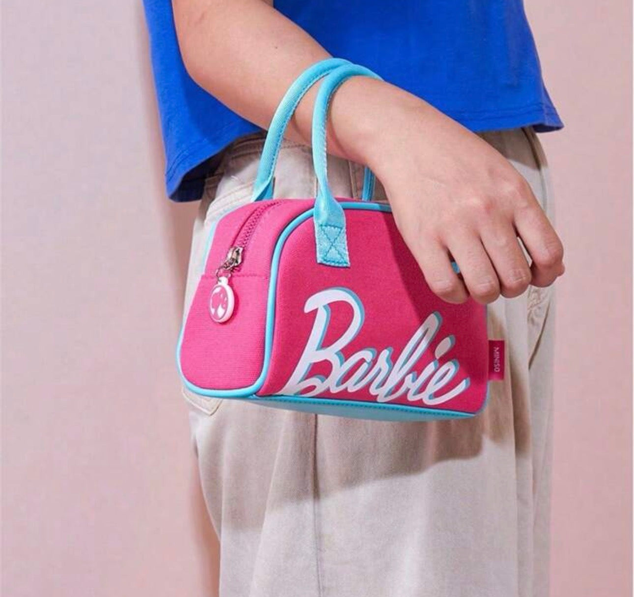 Barbie Daylight Shining Bun Bag— Cartoon Cute Handbag Cosmetic Bag Office Mini Bag Large Capacity