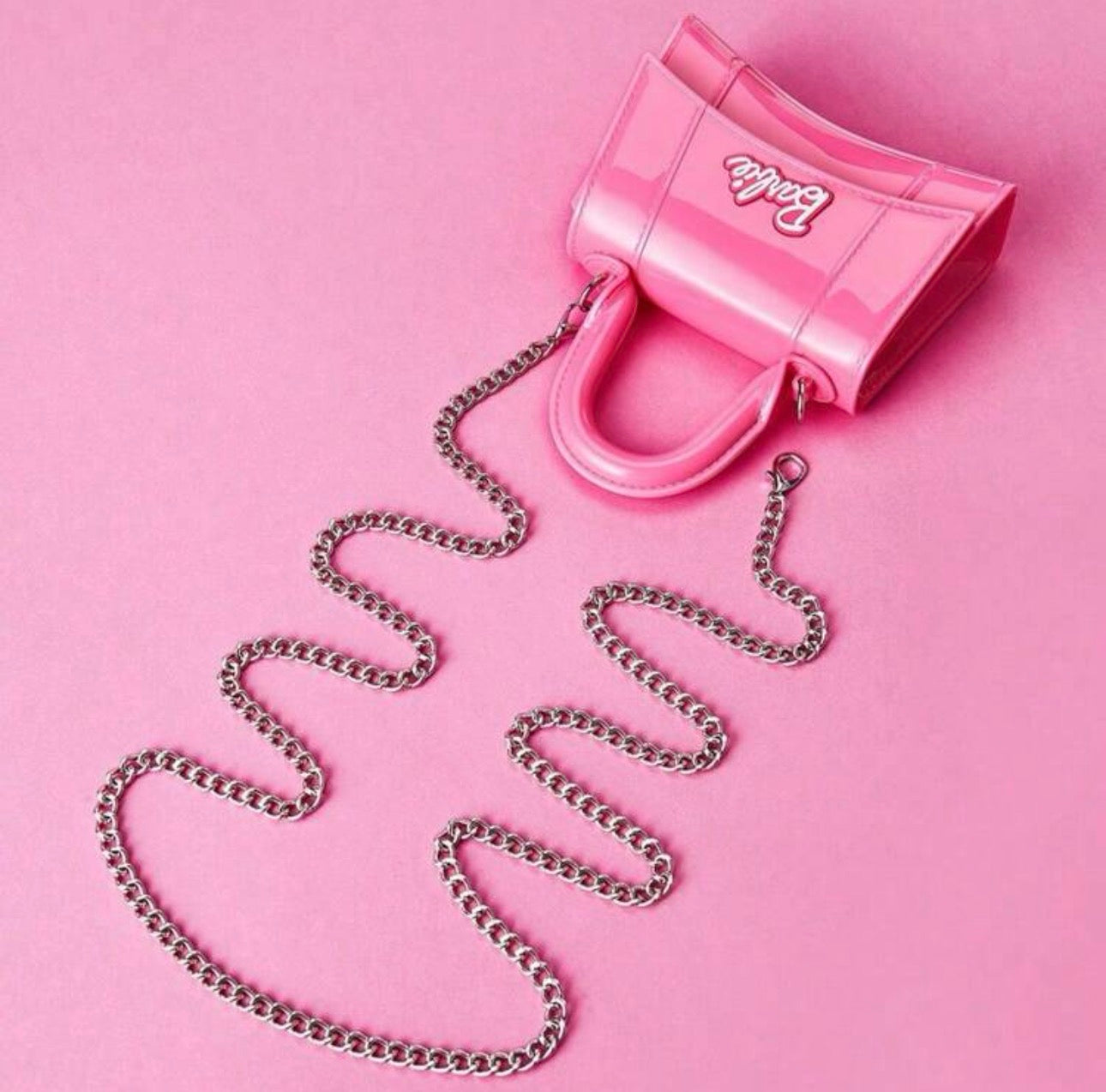 Barbie Hourglass Jelly Purse—Shiny Translucent PVC, Spacious Interior & Multi-Pocket Design, Perfect For Party and Daily Use