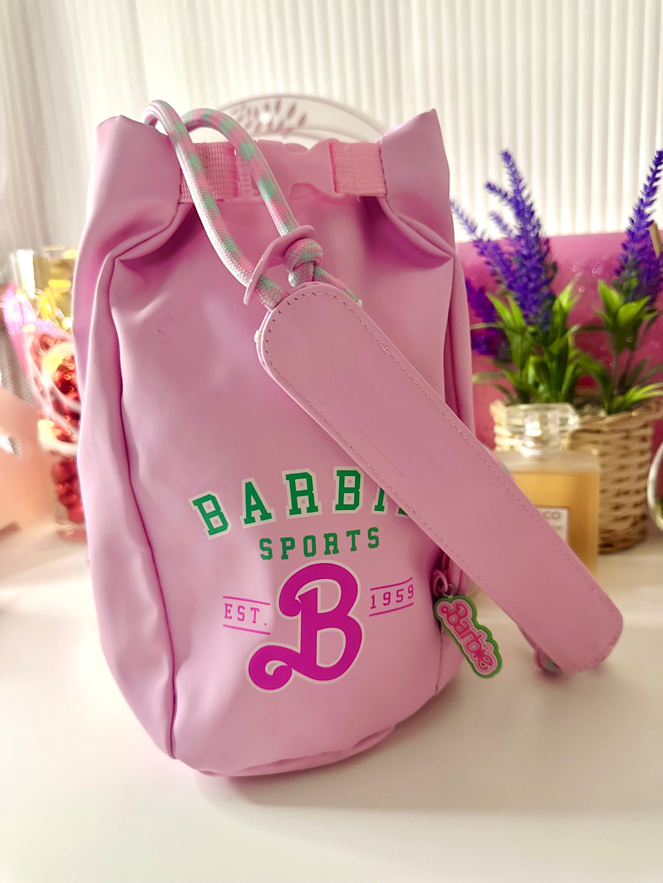 Barbie Series DIY Shoulder Strap Water Bottle Bag, Storage Bag, Shopping Crossbody Bag ,Portable Water Bottle Bag With Adjustable Shoulder Strap Protective Cover For Cup, Anti-Stain, Snap Button Closure