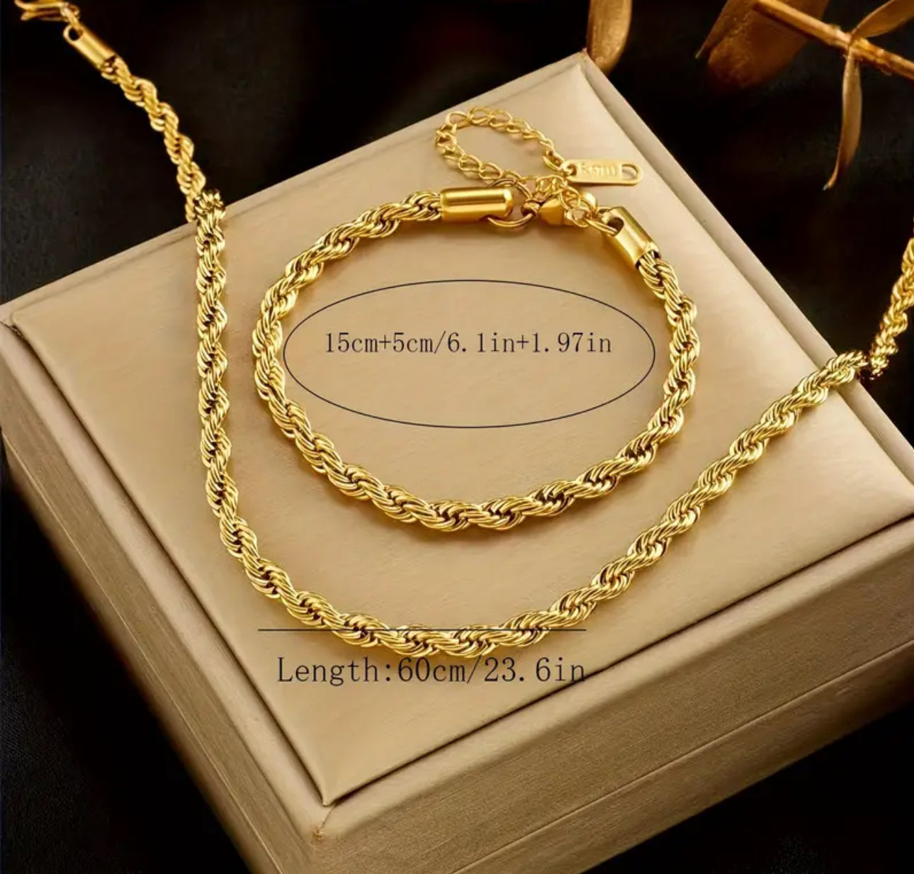 Stainless Steel Hypoallergenic Set for Men-Minimalist Casual Daily Wear Chunky Chain Design