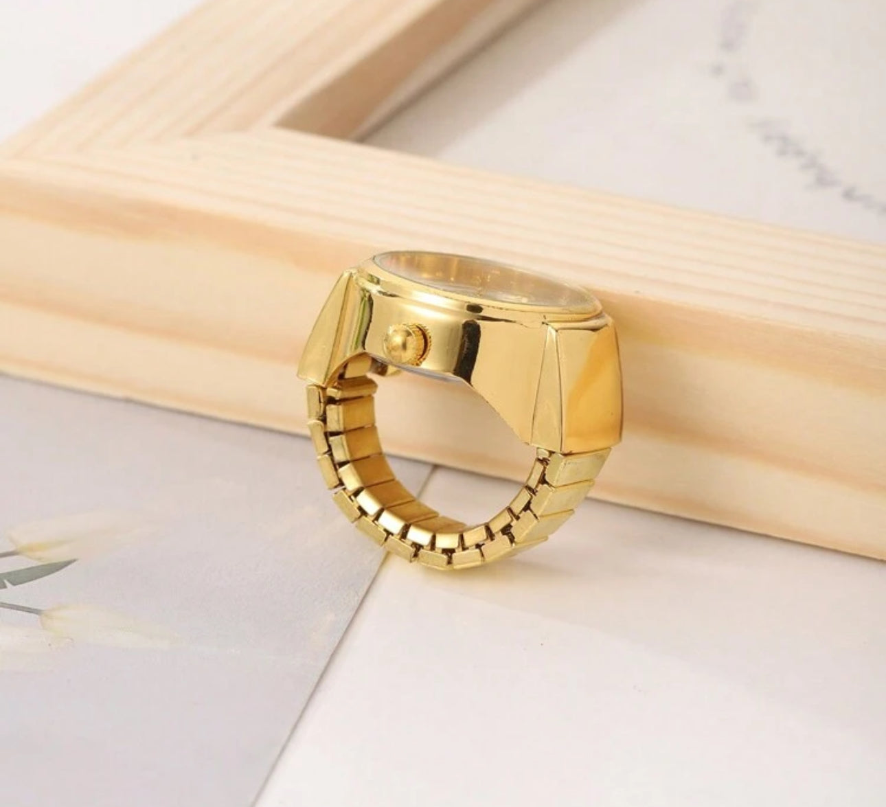 Butterfly Pattern Ring Watch with Fashionable and Unique Design Perfect for Everyday Use Ring and Watch in One