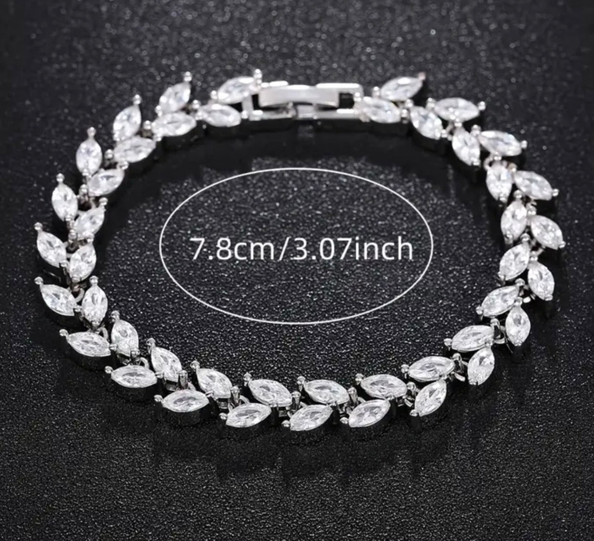 Elegant Luxury Wheat Sheaf Design with Sparkling Cubic Zirconia Stainless Steel-Perfect for Daily Wear and Special Occasions, All-Season Accessory, Minimalist|Cubic Zirconia Bracelet