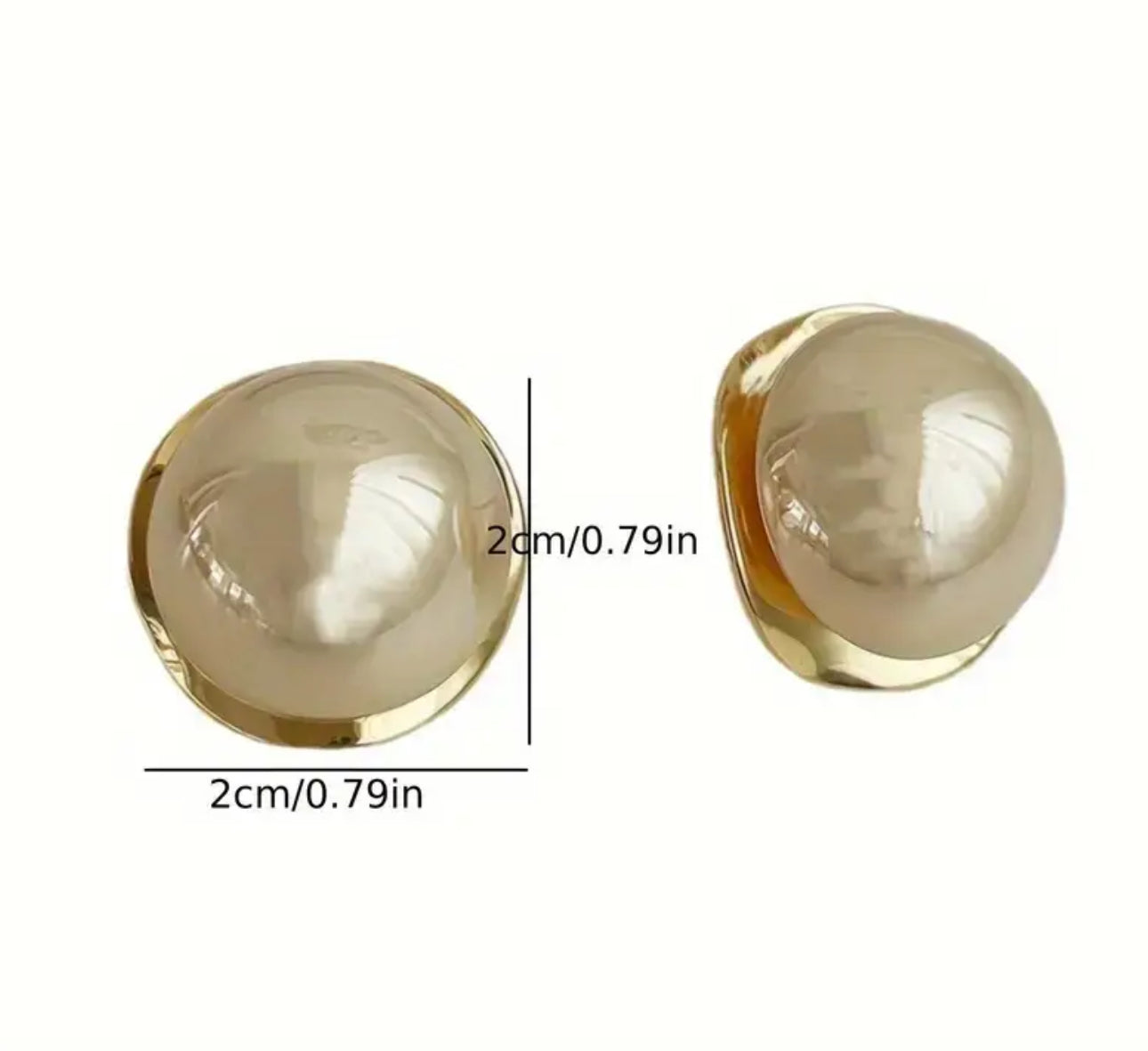 Gold Plated Vintage Faux Pearl Earrings Stainless Steel|Waterproof Post