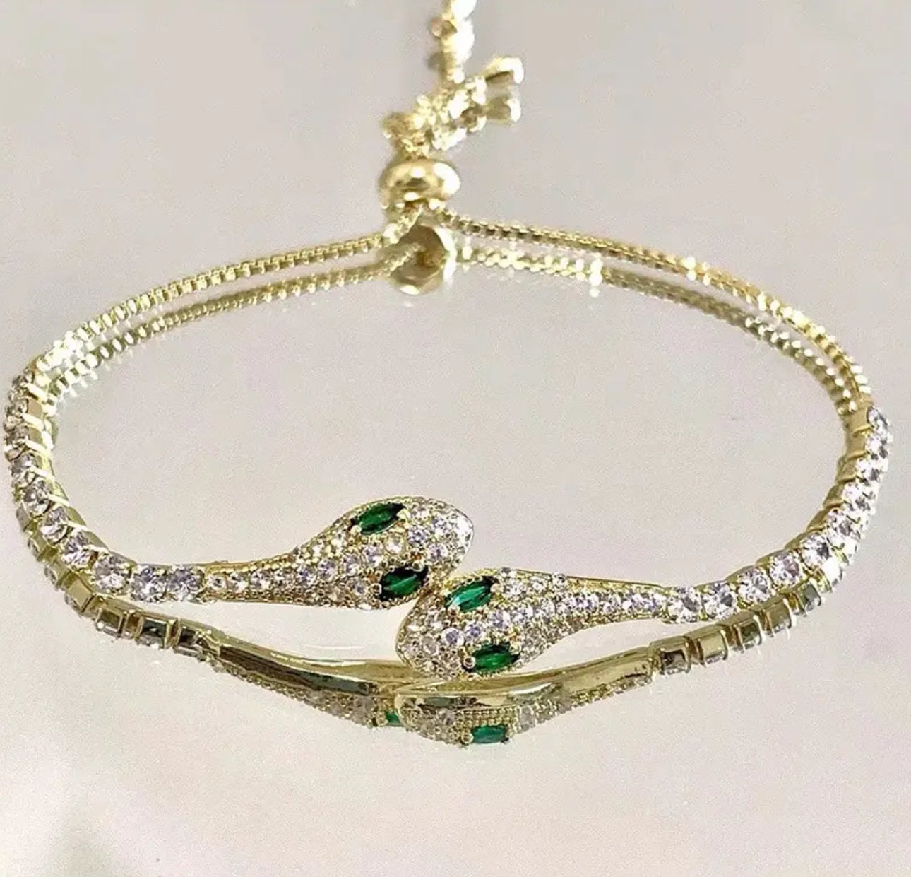 Stainless Steel Snake Elegant Luxury Bracelet Adjustable