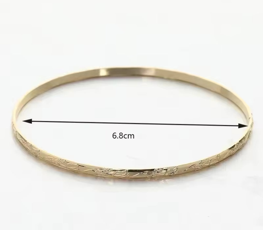 3 Pieces Set Stainless Steel Slim Metal Bangles