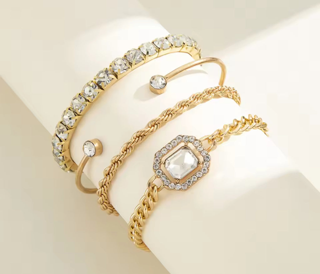 Sterling Silver Luxury Bracelet Set