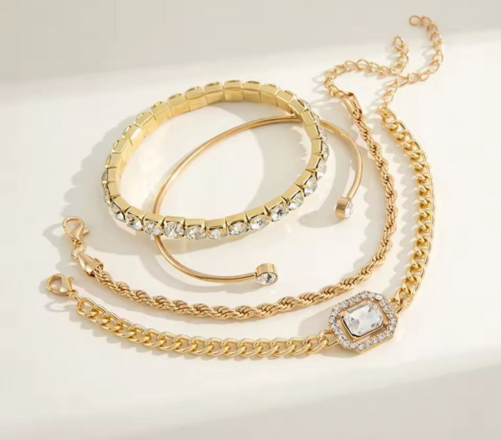 Sterling Silver Luxury Bracelet Set